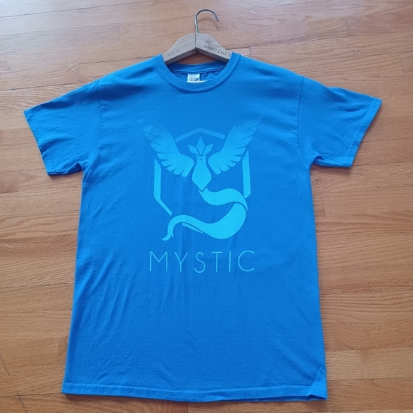 Other - Pokemon Go Men's Medium Team Mystic Blue Cotton T-Shirt Pokeball